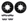 8202-40081 Drilled/Slotted Rotors w/Heavy-Duty Brake Pads Kit [Silver], 1973-1993 Mopar, Position: Front - image 1