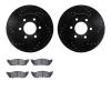 8202-40087 Drilled/Slotted Rotors w/Heavy-Duty Brake Pads Kit [Silver], 1991-1996 Mopar, Position: Front - image 1