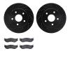 8202-40122 Drilled/Slotted Rotors w/Heavy-Duty Brake Pads Kit [Silver], 2002-2006 Mopar, Position: Front - image 1