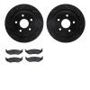8202-40124 Drilled/Slotted Rotors w/Heavy-Duty Brake Pads Kit [Silver], 2002-2018 Mopar, Position: Rear - image 1