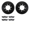 8202-40132 Drilled/Slotted Rotors w/Heavy-Duty Brake Pads Kit [Silver], 2003-2008 Mopar, Position: Rear - image 1