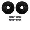 8202-40136 Drilled/Slotted Rotors w/Heavy-Duty Brake Pads Kit [Silver], 2004-2006 Mopar, Position: Rear - image 1