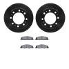 8202-40152 Drilled/Slotted Rotors w/Heavy-Duty Brake Pads Kit [Silver], 2009-2018 Mopar, Position: Rear - image 1