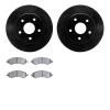 8202-42017 Drilled/Slotted Rotors w/Heavy-Duty Brake Pads Kit [Silver], 2008-2012 Mopar, Position: Front - image 1