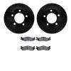 8202-42031 Drilled/Slotted Rotors w/Heavy-Duty Brake Pads Kit [Silver], 1982-1986 Mopar, Position: Front - image 1