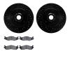8202-42032 Drilled/Slotted Rotors w/Heavy-Duty Brake Pads Kit [Silver], 1986-1992 Mopar, Position: Front - image 1
