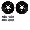 8202-42051 Drilled/Slotted Rotors w/Heavy-Duty Brake Pads Kit [Silver], 2007-2018 Mopar, Position: Front - image 1