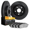 8202-47023 Drilled/Slotted Rotors w/Heavy-Duty Brake Pads Kit [Silver], 1963-1982 GM, Position: Front, Rear - image 2