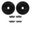 8202-47092 Drilled/Slotted Rotors w/Heavy-Duty Brake Pads Kit [Silver], 1969-1996 GM, Position: Front - image 1
