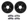 8202-48002 Drilled/Slotted Rotors w/Heavy-Duty Brake Pads Kit [Silver], 1997-2005 GM, Position: Front - image 1