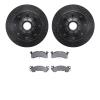 8202-48009 Drilled/Slotted Rotors w/Heavy-Duty Brake Pads Kit [Silver], 1978-1993 GM, Position: Front - image 1