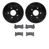 8202-48012 Drilled/Slotted Rotors w/Heavy-Duty Brake Pads Kit [Silver], 1979-1998 GM, Position: Front - image 1