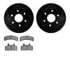 8202-48015 Drilled/Slotted Rotors w/Heavy-Duty Brake Pads Kit [Silver], 1988-1991 GM, Position: Front - image 1