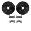 8202-48027 Drilled/Slotted Rotors w/Heavy-Duty Brake Pads Kit [Silver], 1991-2003 GM, Position: Front - image 1