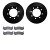 8202-48028 Drilled/Slotted Rotors w/Heavy-Duty Brake Pads Kit [Silver], 1999-2013 GM, Position: Rear - image 1