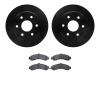8202-48036 Drilled/Slotted Rotors w/Heavy-Duty Brake Pads Kit [Silver], 2000-2006 GM, Position: Rear - image 1
