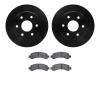 8202-48047 Drilled/Slotted Rotors w/Heavy-Duty Brake Pads Kit [Silver], 2002-2014 GM, Position: Rear - image 1