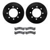 8202-48048 Drilled/Slotted Rotors w/Heavy-Duty Brake Pads Kit [Silver], 2001-2010 GM, Position: Rear - image 1