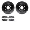 8202-48058 Drilled/Slotted Rotors w/Heavy-Duty Brake Pads Kit [Silver], 2005-2008 GM, Position: Front - image 1