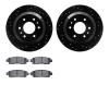 8202-48066 Drilled/Slotted Rotors w/Heavy-Duty Brake Pads Kit [Silver], 2002-2009 GM, Position: Rear - image 1