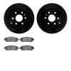8202-48084 Drilled/Slotted Rotors w/Heavy-Duty Brake Pads Kit [Silver], 2007-2017 GM, Position: Rear - image 1