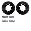 8202-48095 Drilled/Slotted Rotors w/Heavy-Duty Brake Pads Kit [Silver], 1979-1991 GM, Position: Front - image 1