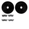 8202-51001 Drilled/Slotted Rotors w/Heavy-Duty Brake Pads Kit [Silver], 1991-1996 GM, Position: Front - image 1