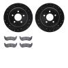 8202-56001 Drilled/Slotted Rotors w/Heavy-Duty Brake Pads Kit [Silver], 2003-2011 Ford/Lincoln/Mercury/Mazda, Position: Rear - image 1