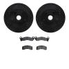 8202-56010 Drilled/Slotted Rotors w/Heavy-Duty Brake Pads Kit [Silver], 1981-1991 Ford/Lincoln/Mercury/Mazda, Position: Front - image 1