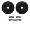 8202-56011 Drilled/Slotted Rotors w/Heavy-Duty Brake Pads Kit [Silver], 1979-1991 Ford/Lincoln/Mercury/Mazda, Position: Front - image 1