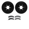 8202-67005 Drilled/Slotted Rotors w/Heavy-Duty Brake Pads Kit [Silver], Fits Select Infiniti/Nissan, Position: Front - image 1