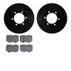 8202-76001 Drilled/Slotted Rotors w/Heavy-Duty Brake Pads Kit [Silver], 2000-2002 Lexus/Toyota/Scion, Position: Front - image 1