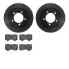 8202-76005 Drilled/Slotted Rotors w/Heavy-Duty Brake Pads Kit [Silver], Fits Select Lexus/Toyota/Scion, Position: Front - image 1