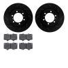 8202-76008 Drilled/Slotted Rotors w/Heavy-Duty Brake Pads Kit [Silver], Fits Select Lexus/Toyota/Scion, Position: Front - image 1