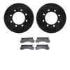 8202-99085 Drilled/Slotted Rotors w/Heavy-Duty Brake Pads Kit [Silver], 1976-1979 Ford/Lincoln/Mercury/Mazda, Position: Front - image 1