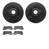 8202-99088 Drilled/Slotted Rotors w/Heavy-Duty Brake Pads Kit [Silver], 1980-1985 Ford/Lincoln/Mercury/Mazda, Position: Front - image 1
