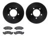 8202-99090 Drilled/Slotted Rotors w/Heavy-Duty Brake Pads Kit [Silver], 1976-1985 Ford/Lincoln/Mercury/Mazda, Position: Front - image 1
