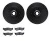 8202-99133 Drilled/Slotted Rotors w/Heavy-Duty Brake Pads Kit [Silver], 1997-2004 Ford/Lincoln/Mercury/Mazda, Position: Front - image 1