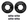 8202-99146 Drilled/Slotted Rotors w/Heavy-Duty Brake Pads Kit [Silver], 1999-2004 Ford/Lincoln/Mercury/Mazda, Position: Rear - image 1