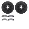 8202-99148 Drilled/Slotted Rotors w/Heavy-Duty Brake Pads Kit [Silver], 1999-2002 Ford/Lincoln/Mercury/Mazda, Position: Front - image 1