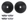 8202-99186 Drilled/Slotted Rotors w/Heavy-Duty Brake Pads Kit [Silver], 2004-2006 Ford/Lincoln/Mercury/Mazda, Position: Front - image 1