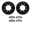 8202-99196 Drilled/Slotted Rotors w/Heavy-Duty Brake Pads Kit [Silver], 2005-2011 Ford/Lincoln/Mercury/Mazda, Position: Front - image 1