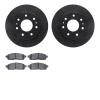 8202-99221 Drilled/Slotted Rotors w/Heavy-Duty Brake Pads Kit [Silver], 2009-2009 Ford/Lincoln/Mercury/Mazda, Position: Front - image 1