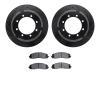 8202-99231 Drilled/Slotted Rotors w/Heavy-Duty Brake Pads Kit [Silver], Fits Select Ford/Lincoln/Mercury/Mazda, Position: Rear - image 1