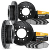 8204-99031 Drilled/Slotted Rotors w/Heavy-Duty Brake Pads Kit [Silver], 2003-2007 Ford/Lincoln/Mercury/Mazda, Position: Front an - image 1