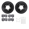 8212-76005 Drilled/Slotted Rotors w/Heavy-Duty Brake Pads Kit & Hardware [Black], Fits Select Lexus/Toyota/Scion, Position: Fron - image 1