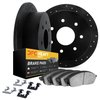 8212-99137 Drilled/Slotted Rotors w/Heavy-Duty Brake Pads Kit & Hardware [Black], 1997-2004 Ford/Lincoln/Mercury/Mazda, Position - image 2
