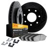 8212-99141 Drilled/Slotted Rotors w/Heavy-Duty Brake Pads Kit & Hardware [Black], 1997-2002 Ford/Lincoln/Mercury/Mazda, Position - image 2
