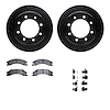8212-99219 Drilled/Slotted Rotors w/Heavy-Duty Brake Pads Kit & Hardware [Black], Fits Select Ford/Lincoln/Mercury/Mazda, Positi - image 1