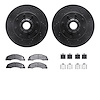 8212-99220 Drilled/Slotted Rotors w/Heavy-Duty Brake Pads Kit & Hardware [Black], Fits Select Ford/Lincoln/Mercury/Mazda, Positi - image 1
